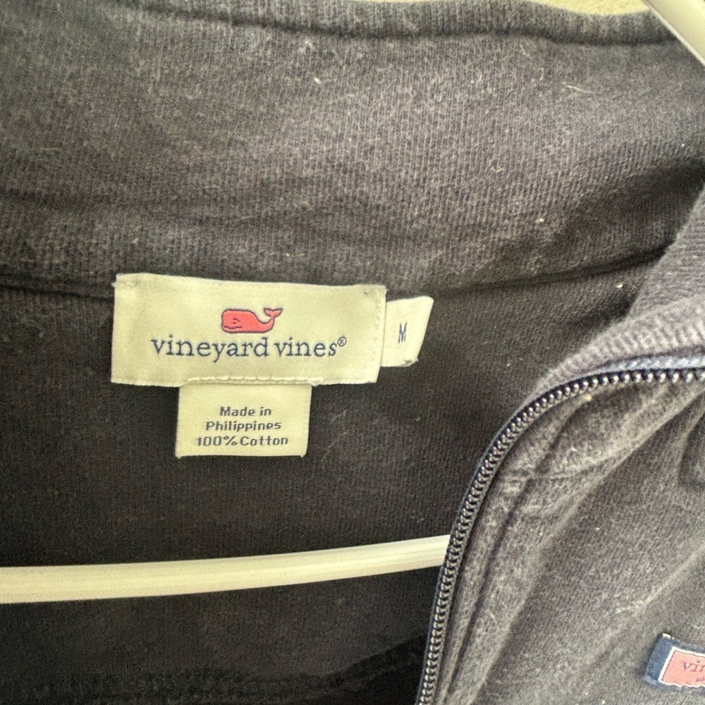 Vineyard Vines navy Quarter-Zip Pullover woman's medium shep shirt - Picture 2 of 5
